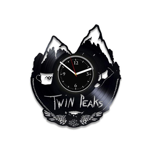 Clock Twin Peaks Vinyl Record Clock Birthday Idea Twin Peaks Wall Clock Exclusive Twin Peaks Xmas For Him Twin Peaks Vinyl Wall Clock TV Show Clock For Man Twin Peaks Movie Clock