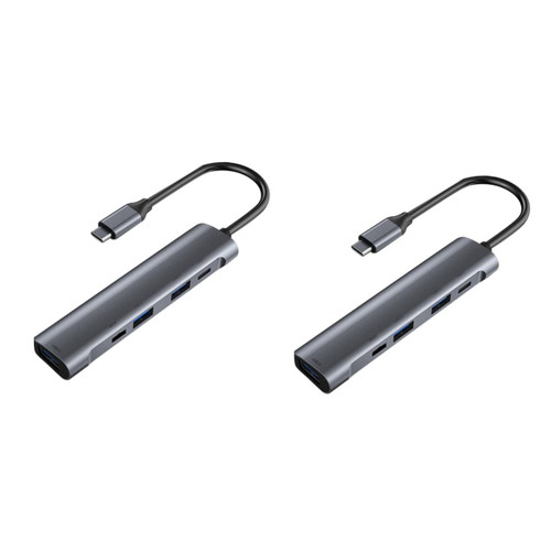 SOLUSTRE 2pcs 5 hub USB Docking Station Multi USB Splitter USB Ports Expander Expansion Transfer Adapters Laptop Docking Stations USB Adaptor Computer Accessories Plastic