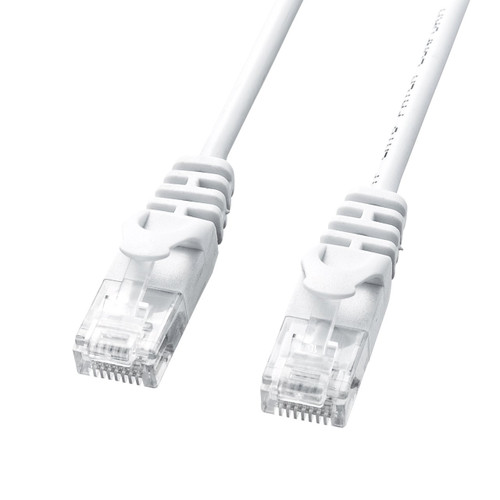 Sanwa Supply LA-SL6-05W Category 6 Ultra Thin LAN Cable, 16.4 ft (5 m), White
