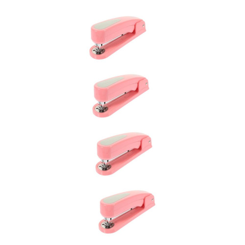 VILLCASE 4pcs Stapler Stipling Tool Rotating Spring Papers Stapling Machine Tabletop Staples Save 50% at Checkout Multitools School Stationery to Rotate Binding Machine Iron Metal