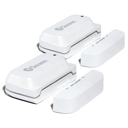 Swann Wireless Window/Door Alert Sensor (2 Pack). Easy Installation (Permanent or Temporary), Wi-Fi Connected, Battery Powered, No Hub Required, Alerts to Your Smartphone and Control Sensor Using App