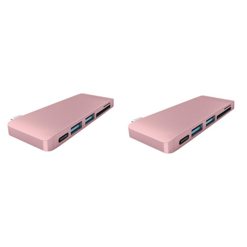 ARTIBETTER 2pcs 5 Computer USB Hubs Multi USB Ports USB Port Hubs Portable USB Hubs USB Converter USB 3.0 Hubs Type c Hubs Sd Card Reader Charging Data Sync Reader Adapter Charge