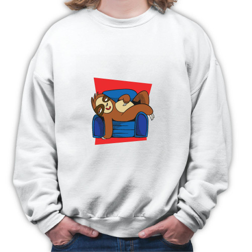 Funny Sloth Gift for Couch Lovers Present for Animal Lovers White Muticolor Unisex Sweatshirt Funny Sloth Gift for Couch Lovers Present for Animal Lovers White Muticolor Unisex Sweatshirt