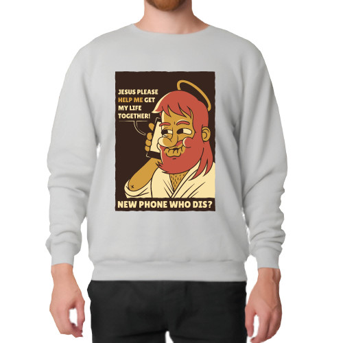 Jesus Phone Call Prayer Gift Inspirational Support for Struggling Souls Grey White Muticolor Unisex Sweatshirt