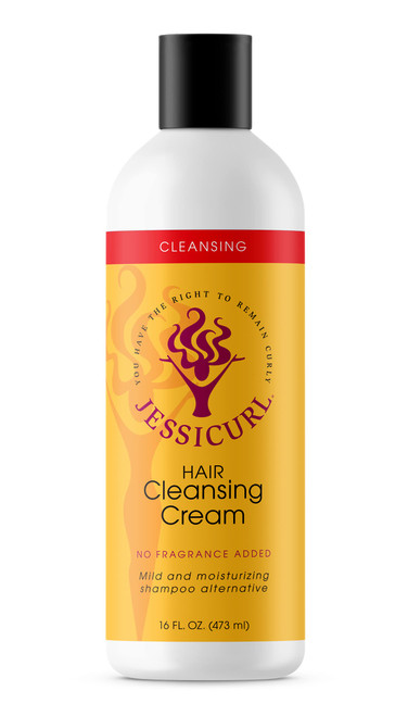 Jessicurl, Hair Cleansing Cream, No Fragrance, 16 Fl oz. Moisturizing Shampoo for Curly Hair, Sulfate Free Shampoo for Dry Hair