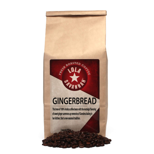 Lola Savannah Gingerbread Whole Bean Caffeinated Coffee, 2lb, 1 Pack