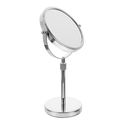 minkissy Desktop Vanity Mirror Portable Desk Table Double- Sided Magnifying Mirror Rotation Round Mirror Tabletop Vanity Mirror Travel Mirror with to Rotate Cosmetic Dressing Table Metal