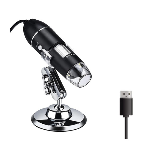 Microscope Adapter USB Digital Microscope 500X 1000X 1600X 8 LEDs 2MP Electronic Microscope Camera Microscope Accessories (Color : C)