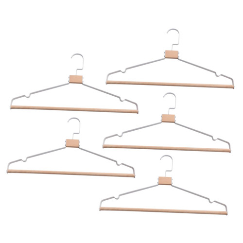 OKUMEYR 5pcs Wooden Suit Hangers Coat Hanger Wooden Hangers Black Clothes Hangers Wooden Clothes Rack Thickened Hangers Wooden Pants Hangers Wooden Coat Hangers White Skirt Casual Trousers