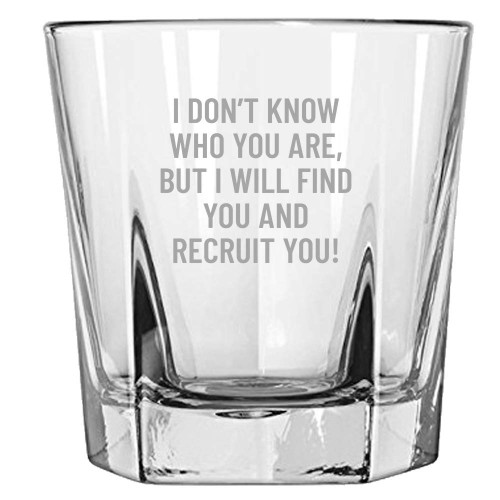 Funny HR Gift - Human Resources Rocks Glass - Human Resources Manager Gift - I Don't Know Who You Are - Whiskey Tumbler