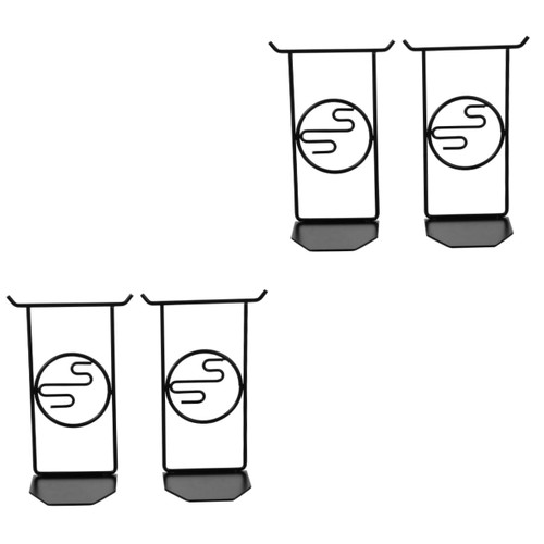 NUOBESTY 2 Pairs Book Stand Decorative bookends Book shelfs Metal bookends Book Supports Desktop Bookcase Bookshelf for Office nonskid Office bookends Book Organizer Office Supplies Simple