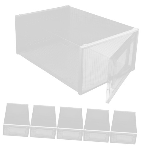 PRETYZOOM 6pcs Boxes Transparent Shoe Box Shoes Storage Bin Sneaker Shoe Boxes Plastic Shoe Organizer Shoe Cube Storage Bins Shoe Cabinet Sneakers Shoe Storage Pp Transparent Shoes Stackable