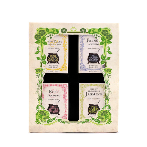 Three Sisters Apothecary Four Bar Soap Boxed Gift Set (Floral) Three Sisters Apothecary Four Bar Soap Boxed Gift Set (Floral)