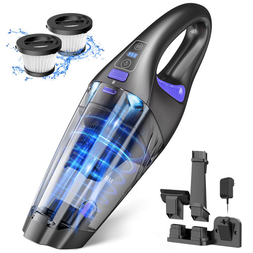 BSRCO Handheld Vacuum Cordless Car Vacuum Cleaner 9000PA, Hand Vacuum Dust Busters Cordless Rechargeable with 2 Filters & LED, Portable Handheld Car Vacuum for Car/Stairs/Pet Hair BSRCO Handheld Vacuum Cordless Car Vacuum Cleaner 9000PA, Hand Vacuum Dust Busters Cordless Rechargeable with 2 Filters & LED, Portable Handheld Car Vacuum for Car/Stairs/Pet Hair