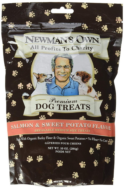 Newman's Own Organic Premium Dog Treats Salmon and Sweet Potato -- 10 oz