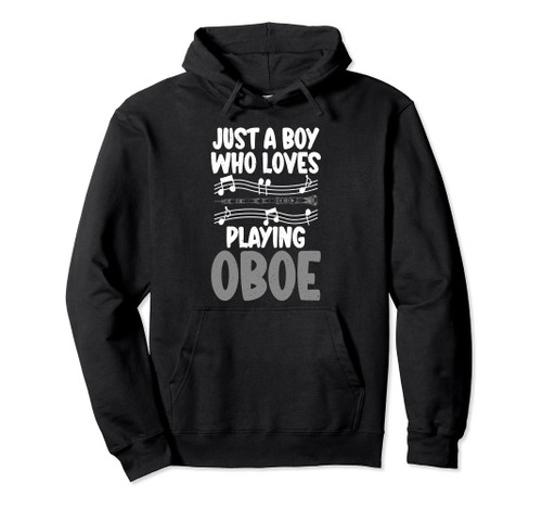 Just a Boy who loves playing Oboe Boy Oboist Pullover Hoodie