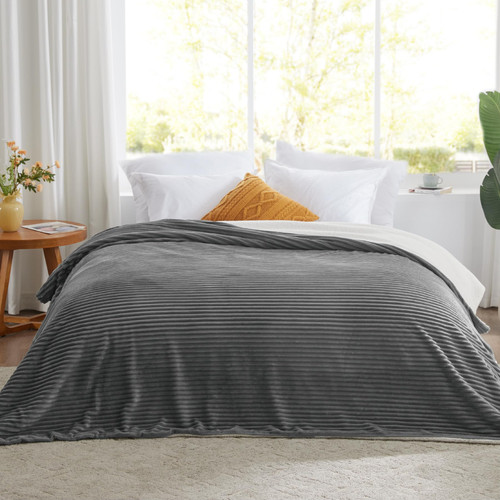 Kozyhvn Sherpa Blankets Queen Size - Fleece Queen Blanket for Bed,Soft and Warm Blanket for Winter, Reversible Fuzzy Blanket, Grey,90x90 Inches Kozyhvn Sherpa Blankets Queen Size - Fleece Queen Blanket for Bed,Soft and Warm Blanket for Winter, Reversible Fuzzy Blanket, Grey,90x90 Inches
