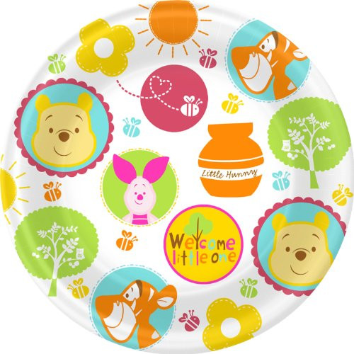 Winnie the Pooh 'Little Hunny' Baby Shower Large Paper Plates (8ct)