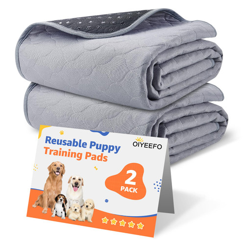 Oiyeefo Washable Dog Pee Pads -2 Pack Reusable Dog Mat Non-Slip Washable Pee Pad for Dogs for Whelping,Potty,Training,Playpen,Crate,Kennel(48"x48" Oiyeefo Washable Dog Pee Pads -2 Pack Reusable Dog Mat Non-Slip Washable Pee Pad for Dogs for Whelping,Potty,Training,Playpen,Crate,Kennel(48"x48"