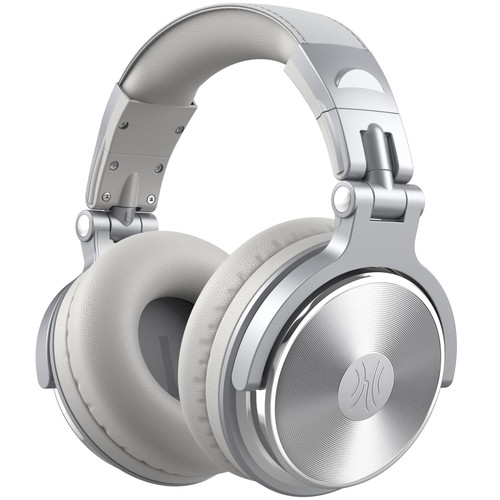 OneOdio Over Ear Headphone, Studio Monitor & Mixing DJ Stereo Headsets with 50mm Neodymium Drivers, Foldable Lightweight Headphones with Share Port and Mic for Recording Podcast Guitar PC TV (Silver) OneOdio Over Ear Headphone, Studio Monitor & Mixing DJ Stereo Headsets with 50mm Neodymium Drivers, Foldable Lightweight Headphones with Share Port and Mic for Recording Podcast Guitar PC TV (Silver)