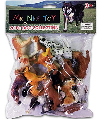 New Mr. Nice Toy 20 Piece Dog Collection Assortment 2" to 3.5" figures