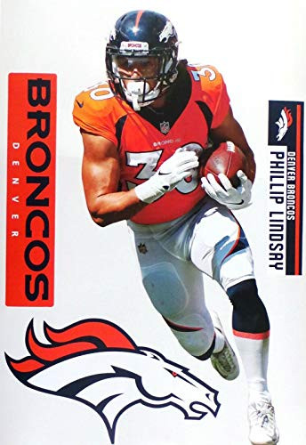 SP Images Inc. Phillip Lindsay Broncos Fathead Teammate Sticker Wall Decal 8x17