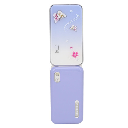 Portable Flip Phone for Seniors Unlocked 2G GSM Big Button Unlocked Phone with SOS Function Unlocked 2G GSM Big Button Unlocked Phone 8900mAh Battery for Elderly Kids(Purple)