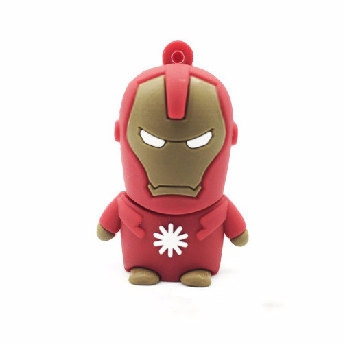 2.0 Iron Man Super Hero 128GB USB External Hard Drive Flash Thumb Drive Storage Device Cute Novelty Memory Stick U Disk Cartoon