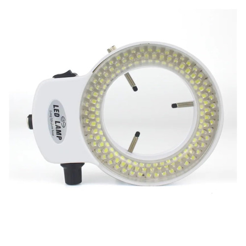 Microscope Accessories kit Slide Preparation camer Adjustable 144 LED Ring Light Lamp for Industry Stereo Trinocular Microscope 110V 220V Microscope Accessories (Color : White)