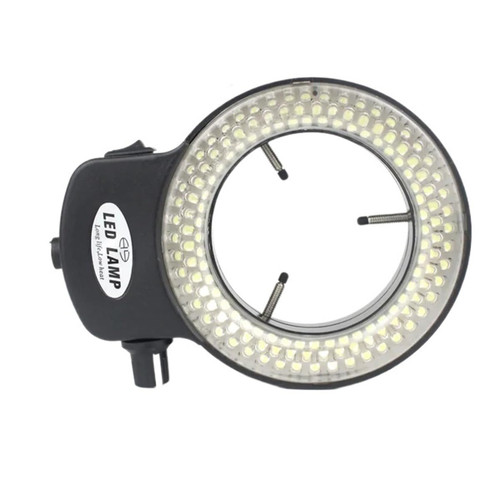 Microscope Accessories kit Slide Preparation camer Adjustable 6500K 144 LED Ring Light Lamp for Industry Stereo Microscope Lens Camera 110V-240V Microscope Accessories (Color : Black)