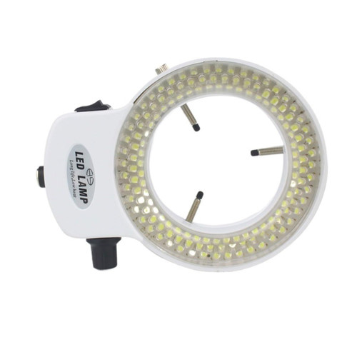 Microscope Accessories kit Slide Preparation camer Adjustable 6500K 144 LED Ring Light Lamp for Industry Stereo Microscope Lens Camera 110V-240V Microscope Accessories (Color : White)