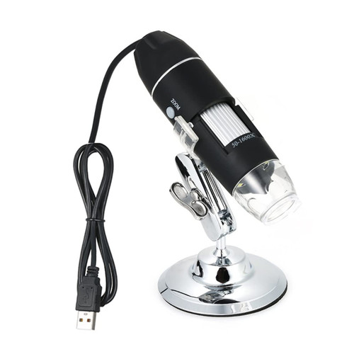 Microscope Accessories Kit 1000X 1600X USB Microscope Handheld Portable Digital Microscope Magnifier Electronic Stereo Camera Microscope Slides (Color : 1600X Microscope)