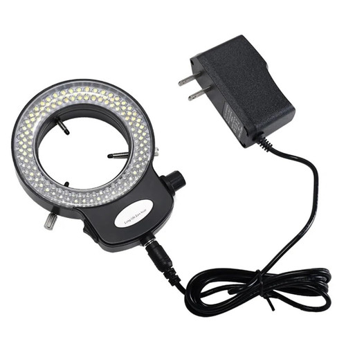 Handheld Digital Microscope Accessories Adjustable Portable Bright Lamp 144 LED Bulb Microscope Ring Light for Digital Stereo Microscope Microscope Accessories (Color : Black)