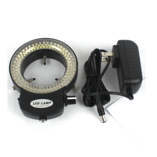 Smicroscope Accessories for Adults Microscope Ring Light Adjustable 56 LED 144LED Illuminator Lamp for Industry Video Stereo Microscope Lens Camera Magnifier Microscope (Color : 144PCS LED Black)