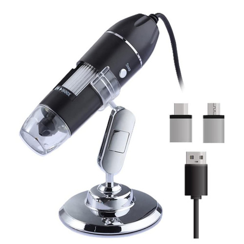 SDLSH Microscope Accessories kit Slide Preparation camer 1600X Digital Microscope for Soldering LED Magnifier Zoom Camera Handheld USB Microscope Microscope Accessories (Color : A 1600x 3 in 1)