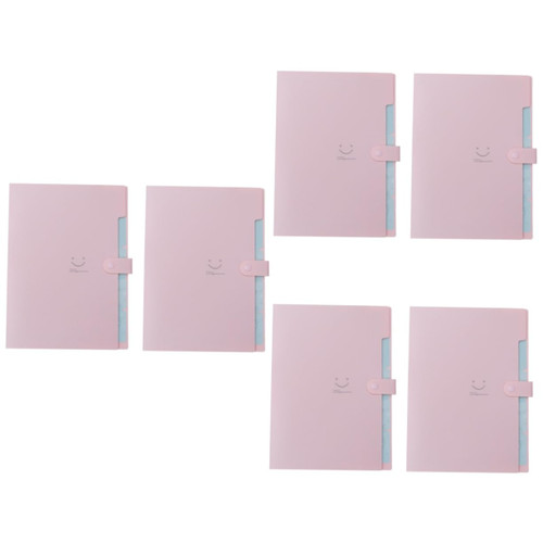 VILLCASE 6 Pcs Folders Inserted Pages File Folder Multi-Layer File Folder File Folder for Office Organ Bag Multifunction A4