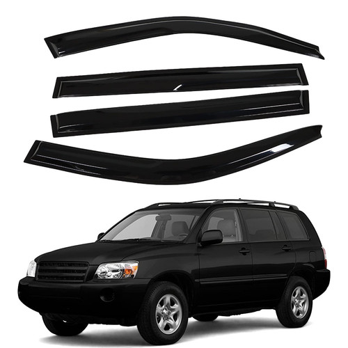 munirater Side Window Visor Vent Rain Guard Deflector Replacement for 2001-2007 Toyota Highlander