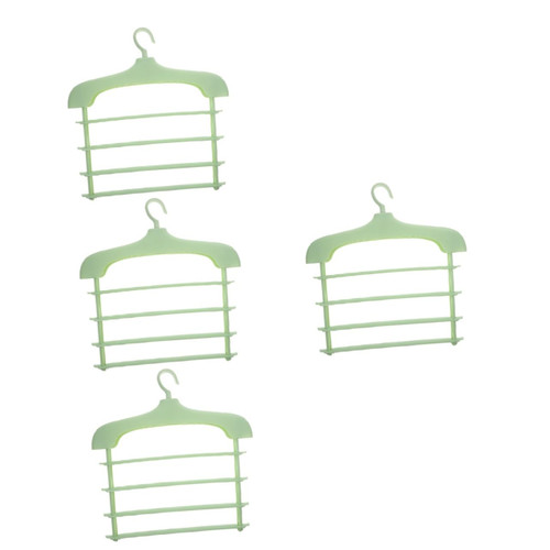 IMIKEYA 4pcs Coat Hanger Shirt Hangers Plastic Pants Hangers Space Necktie Hanger Hangers for Hanger Organizer Stacker Multi-Layer Trousers Hanger Jean Wardrobe Pp Plastic Hanging