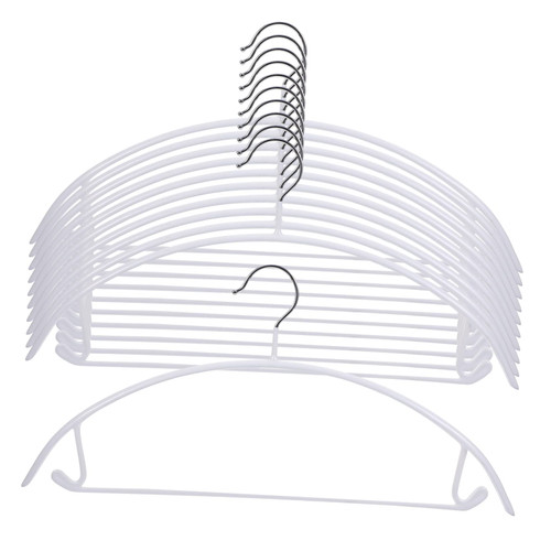 PRETYZOOM 10pcs Non-Marking Non-Slip Hanger Adult Hangers Shirt Hangers Pants Hangers Heavy Duty Clothes Rack Heavy Duty Hangers Clothing Support Child Stainless Steel White Dipping