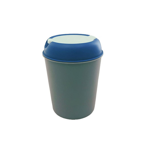 OPIU Waste & Recycling Modern Plastic Mini Wastebasket Trash Can,Tiny Desktop Waste Garbage Bin with Lid for Bathroom Vanity,Desktop Indoor Dustbins Trash Can Bins (Color : Green)