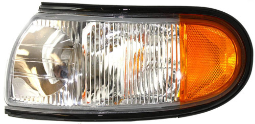 Evan-Fischer Corner Light Compatible with 1996-1998 Mercury Villager and Nissan Quest Plastic Clear & Amber Lens Driver Side