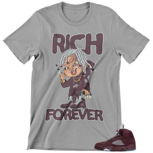 Shirt to Match Jordan 5 Burgundy Men's Graphic Tee, Urban Clothing