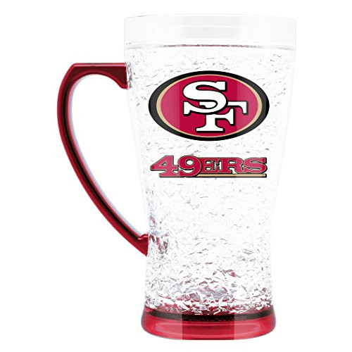 NFL San Francisco 49Ers 16oz Crystal Freezer Flared Mug NFL San Francisco 49Ers 16oz Crystal Freezer Flared Mug