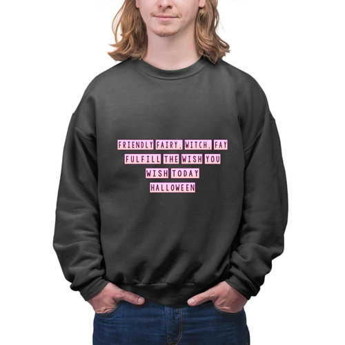 Vintage Halloween Cat Broom & Witch Hat, a Great Gift for Daughters on Halloween - Multi Size Black Sweatshirt