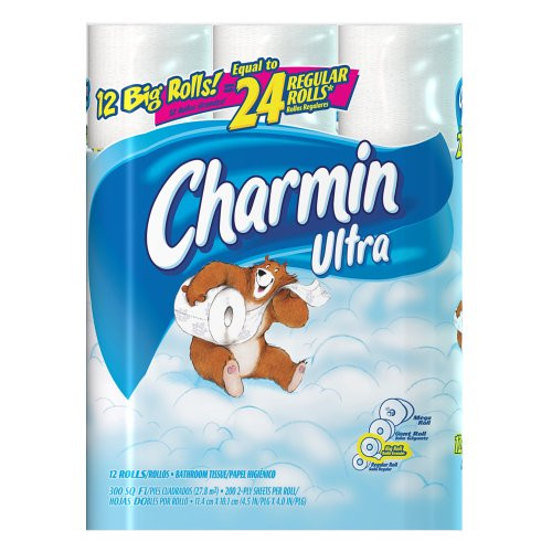 Charmin Ultra Bathroom Tissue, 12 Big Rolls, 200 2-Ply Sheets per Roll