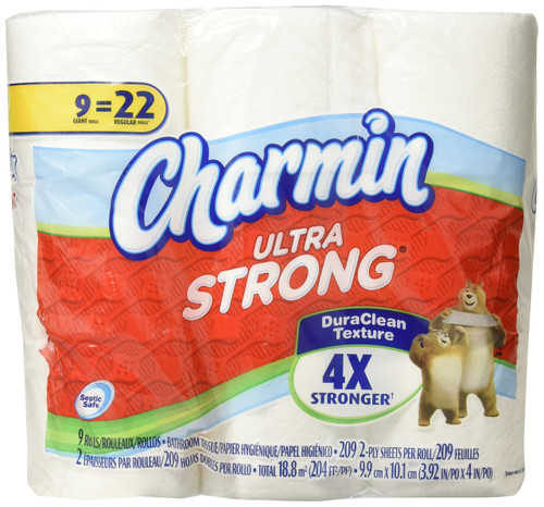 Charmin Ultra Strong Bathroom Tissue - 9 Giant Rolls = 22.8 Regular Rolls