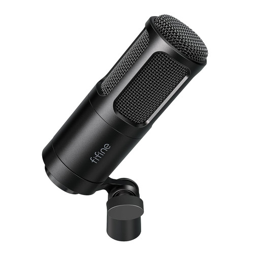 FIFINE XLR Dynamic Microphone, Vocal Podcast Microphone with Cardioid Pattern, Studio Metal Mic for Streaming Voice-Over Dubbing Video Recording, Black-K669D FIFINE XLR Dynamic Microphone, Vocal Podcast Microphone with Cardioid Pattern, Studio Metal Mic for Streaming Voice-Over Dubbing Video Recording, Black-K669D