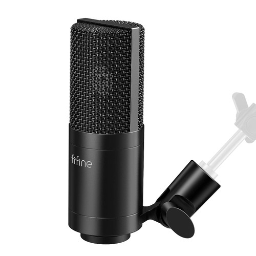 FIFINE XLR Microphone, Condenser Podcast Mic for Recording, Vocal, Voice-Over Streaming, Podcast, Singing, Cardioid Studio Microphone, Metal Material, Black-K669C FIFINE XLR Microphone, Condenser Podcast Mic for Recording, Vocal, Voice-Over Streaming, Podcast, Singing, Cardioid Studio Microphone, Metal Material, Black-K669C