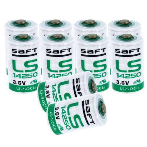 KANGLEUS (5/10 Pack) LS14250 LS 14250 C 1/2 AA 3.6v Lithium Battery 1200mAh Replace for SAFT LS14250 Battery (10-Pack)