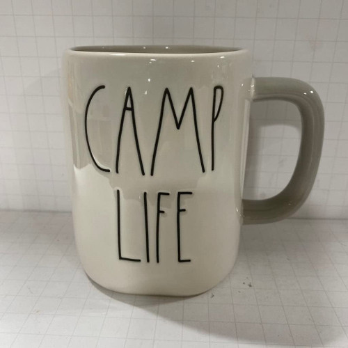 Rae Dunn CAMP LIFE Mug double sided with camp tent - Father's Day gift - Ceramic